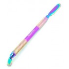 5.5" Titanium Double Ended Cuticle Pusher with Right Angled Pusher